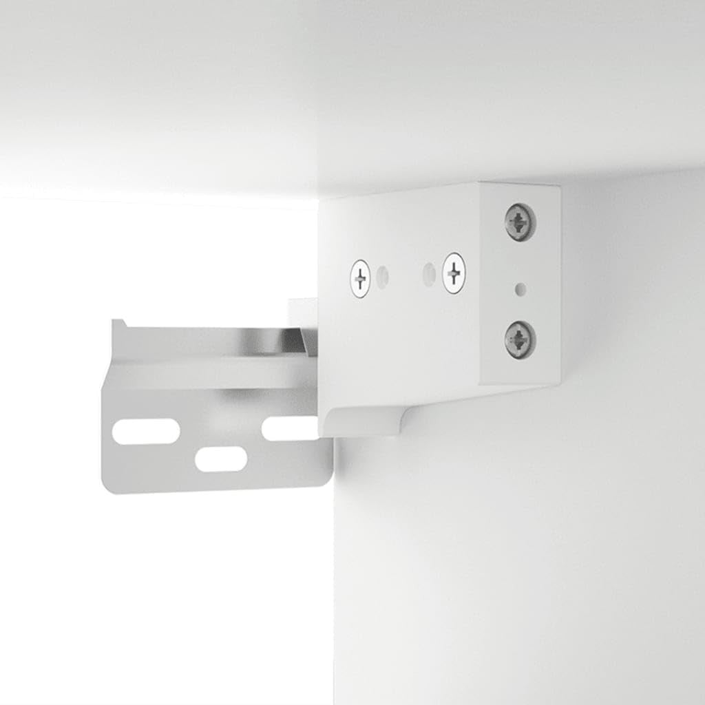 Wall Mounted White Storage Cabinet 33x80x80cm Durable Organiser