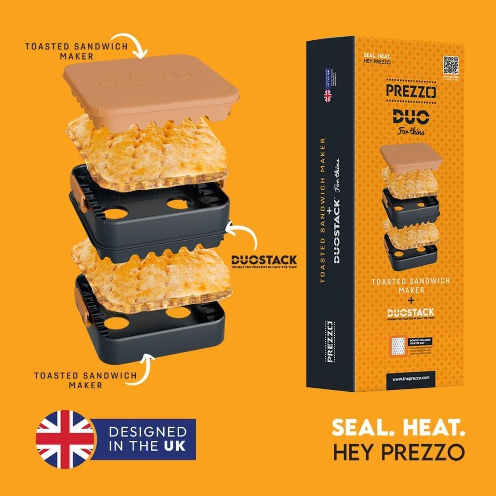 DUO Toastie Maker for Thins Sandwich Crimper DuoStack Healthy Snacks