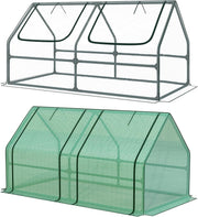 Extra Large Garden Greenhouse 2 Covers Waterproof UV Protection Cold Frame