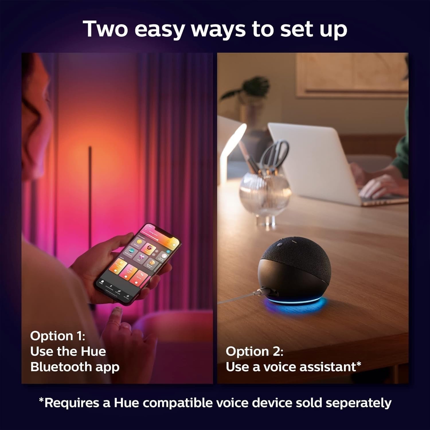 Smart Gradient LED Floor Lamp with Voice Control & Bluetooth, 11x11x145cm