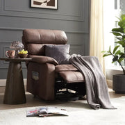 Brown Electric Riser Recliner Armchair with Lift & Remote | Faux Leather