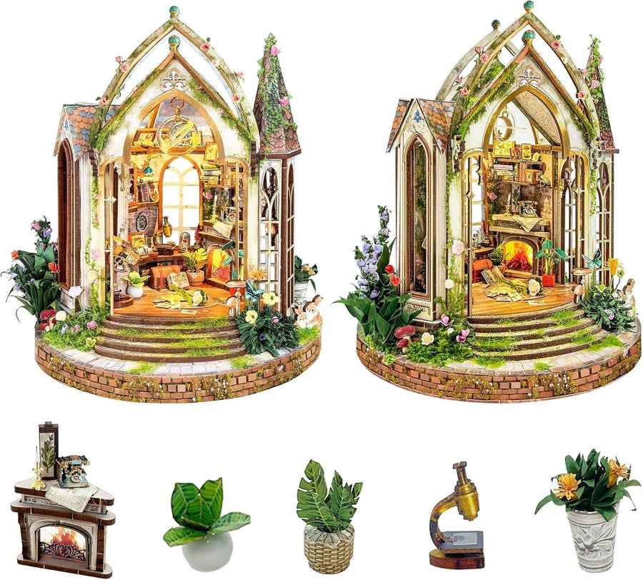 DIY Miniature Wooden Dollhouse Kit – Creative Tiny Room Furniture Set