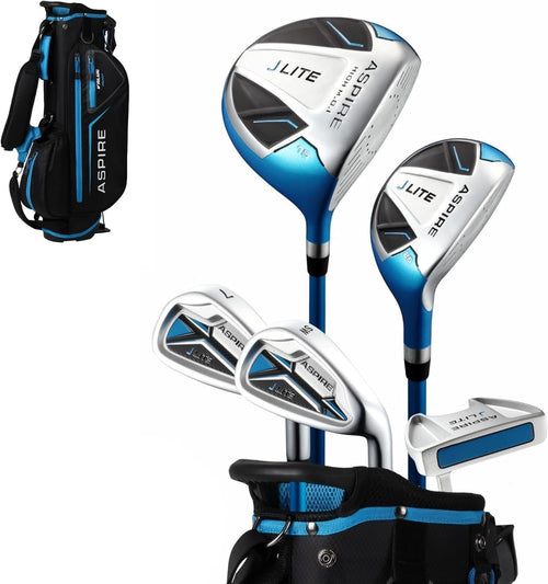 Junior Golf Club Set Ages 6–8 Right Hand Driver Hybrid Irons Bag