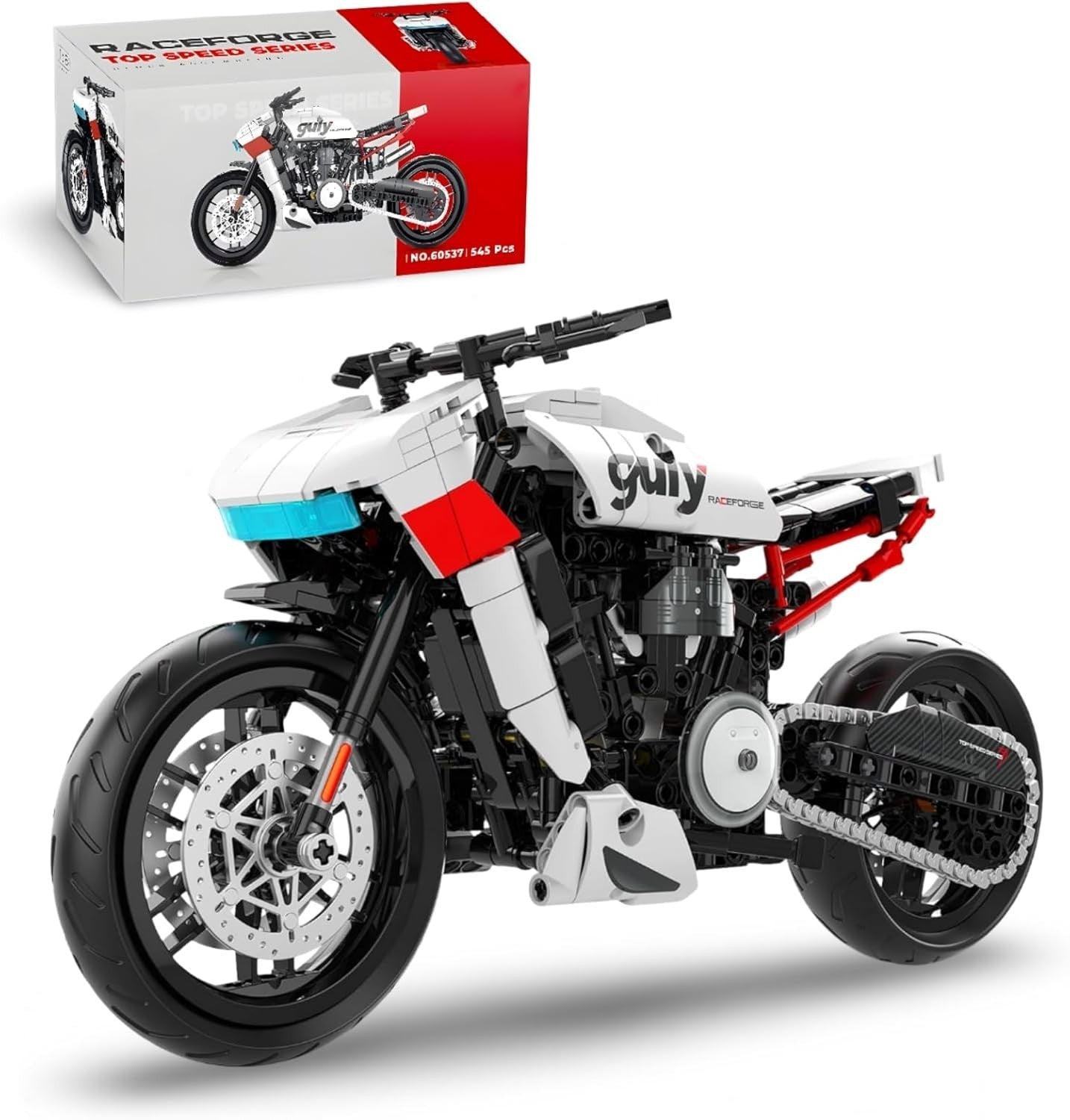 545 PCS Realistic Adventure Touring Motorcycle Model with Full Instructions