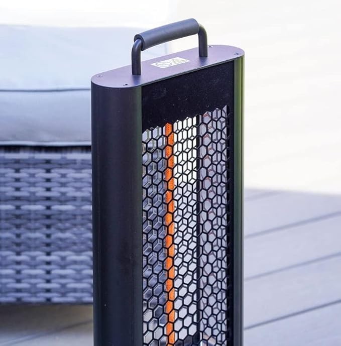 Outdoor Electric Patio Heater 1.2kW Remote Control Waterproof Freestanding
