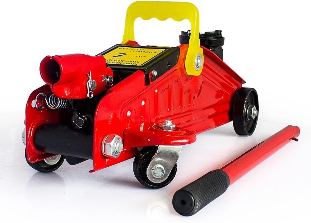 2 Ton Hydraulic Trolley Floor Jack Heavy Duty Car Lift 140–290mm Garage Yellow