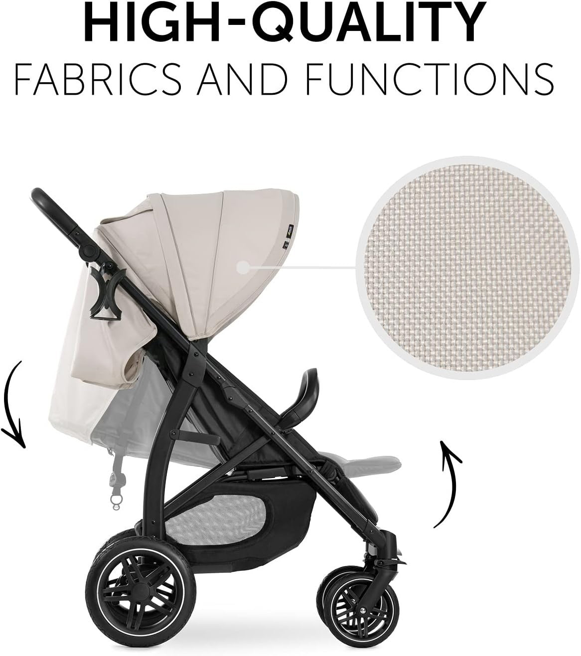 All Terrain Baby Pushchair Rubber Wheels One Hand Fold Recline 22kg