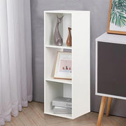 Modern 3-Tier White Cube Bookcase Storage Shelf Unit for Living Room Bedroom