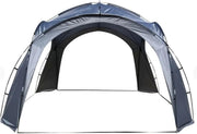 3.5m Dome Gazebo Outdoor Tent Grey Waterproof UV Protection 4-Post