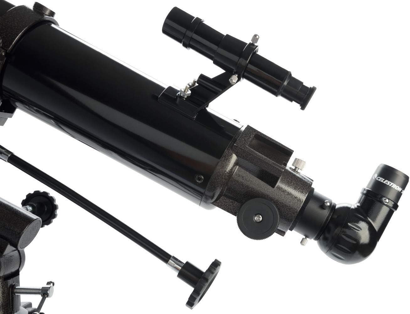 80mm Refractor Telescope with 2 Eyepieces, Barlow Lens & Tripod, Black