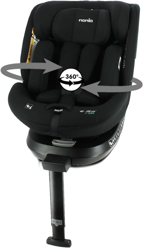 360° Swivel ISOFIX Car Seat 40–150cm Birth–12Y R129 Support Leg