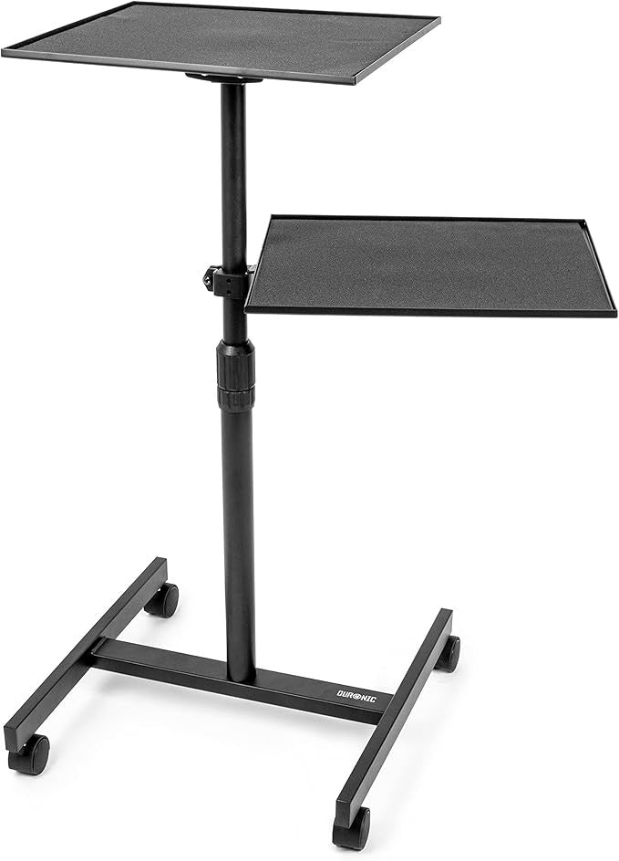 Adjustable Projector Stand on Wheels Laptop Trolley Height Adjustable Table