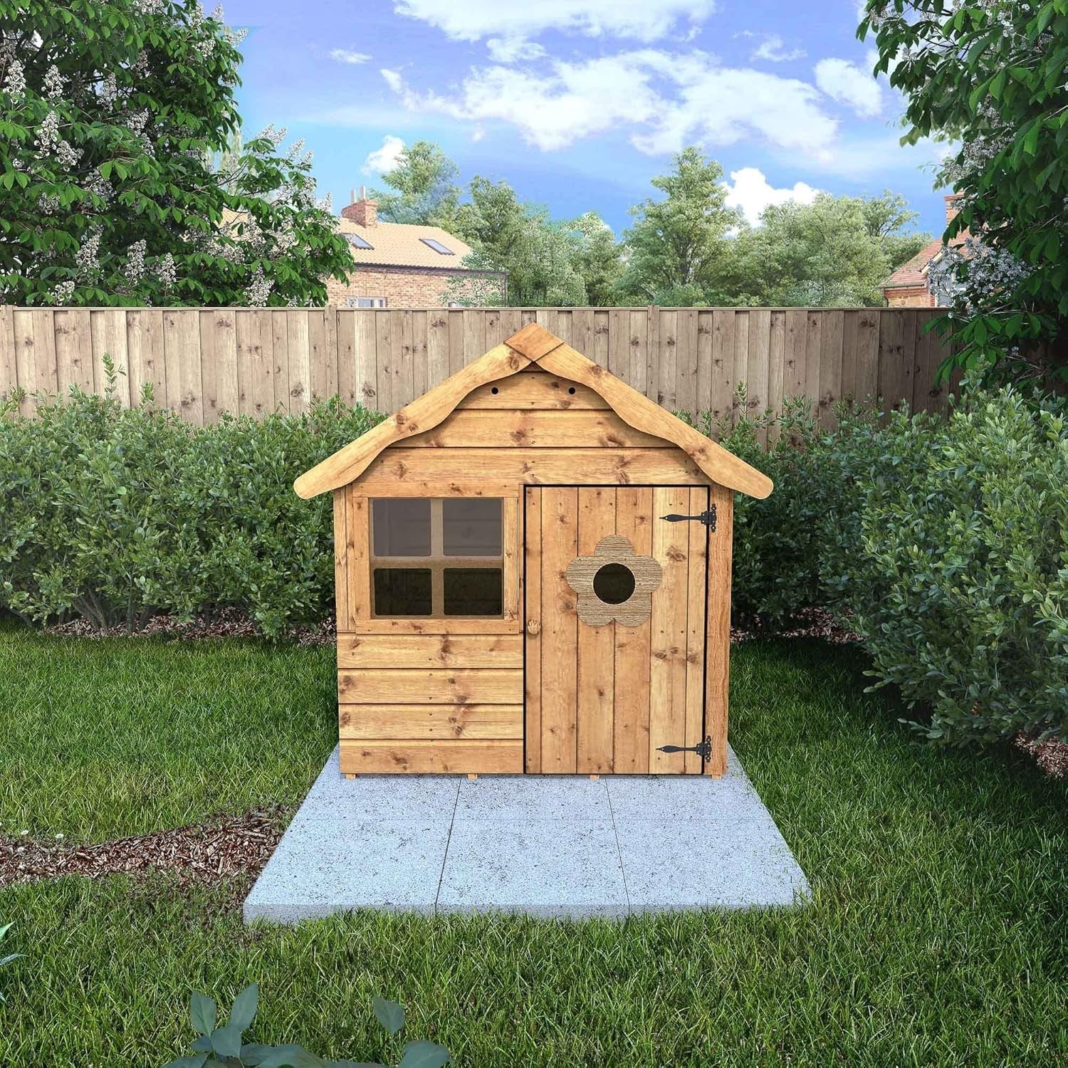 4x4 Wooden Kids Playhouse Shiplap Garden Wendy House Tongue Groove