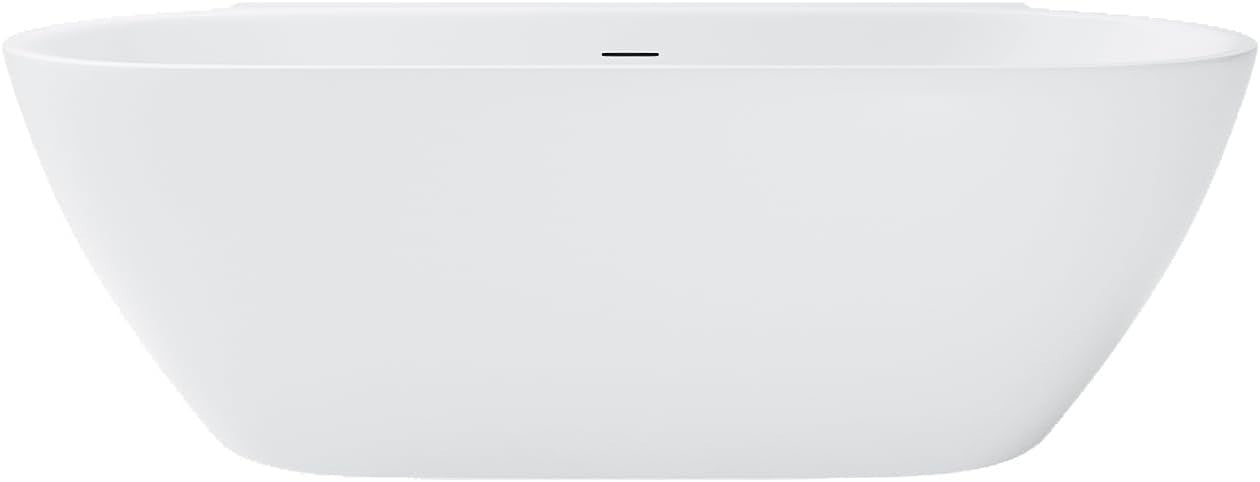 1700x800mm Freestanding Double Ended Back-to-Wall Bath White Acrylic