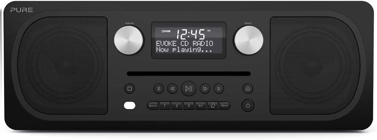 All-in-One Music System DAB+ FM CD Player Bluetooth Dual Alarm Black