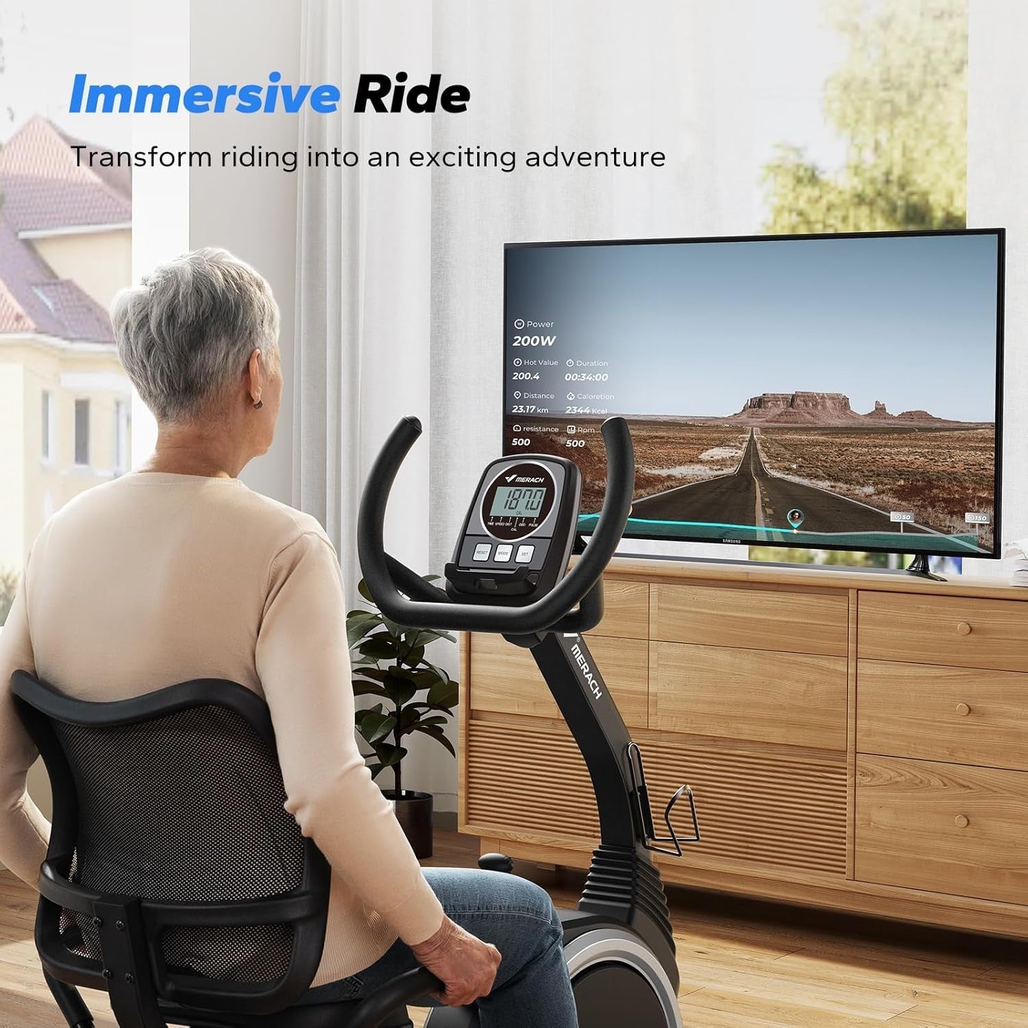 Recumbent Exercise Bike Magnetic Bluetooth LCD Quiet Adjustable Seat