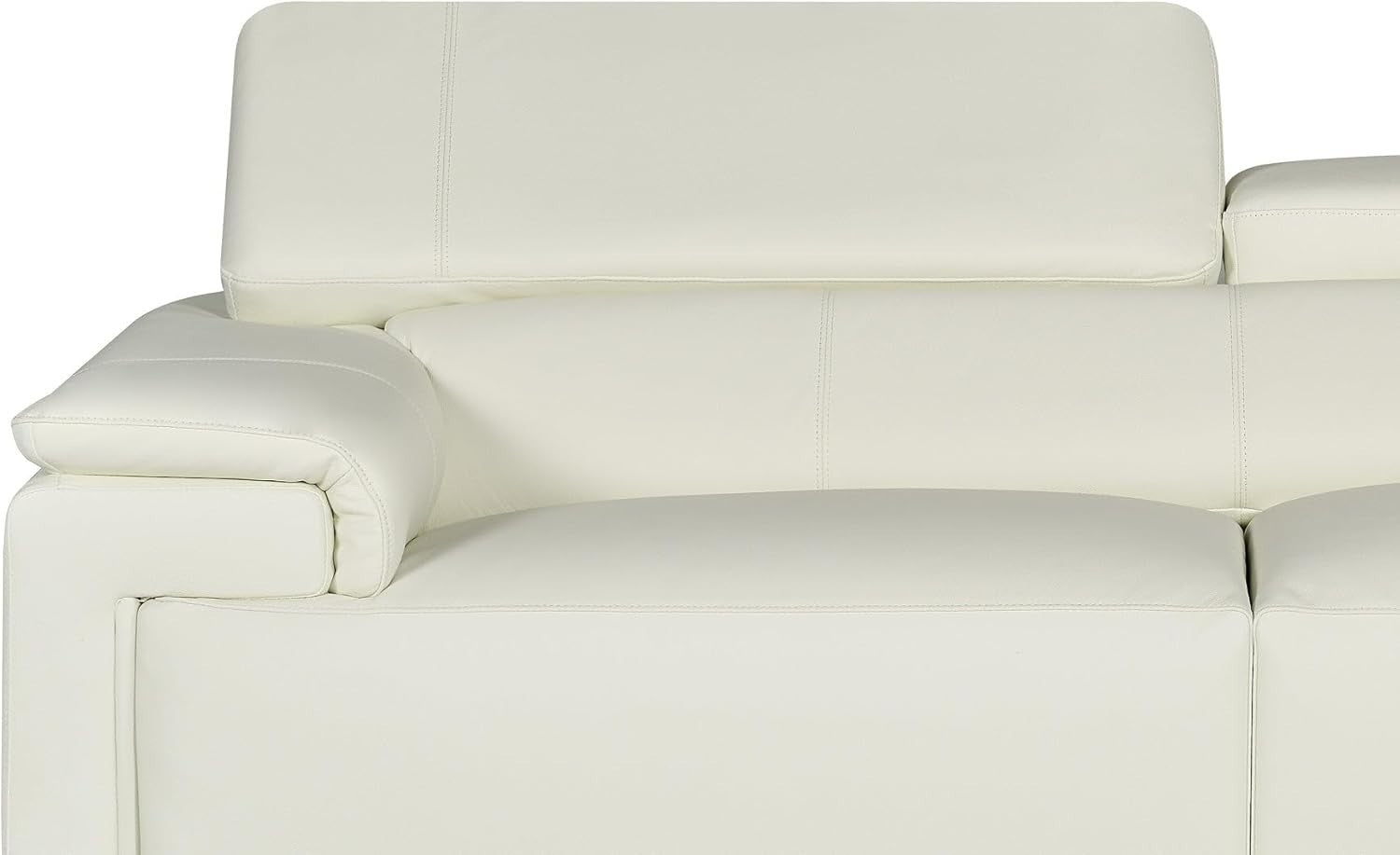 Genuine Leather 5-Seater L Shaped Corner Sofa with Adjustable Headrests