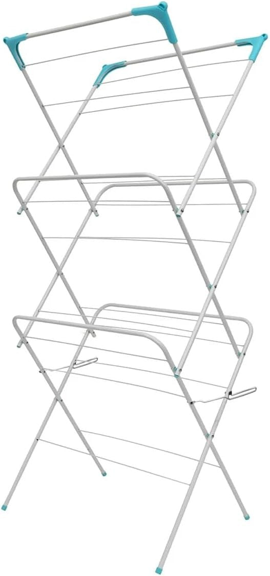 3 Tier Clothes Airer Folding Drying Rack 14m Space Saving Indoor Outdoor