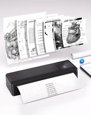 Portable A4 Thermal Printer Bluetooth Inkless Wireless
