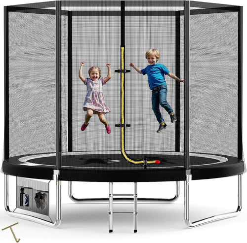 7.5FT Kids Garden Trampoline Safety Net Steel Frame Outdoor Play