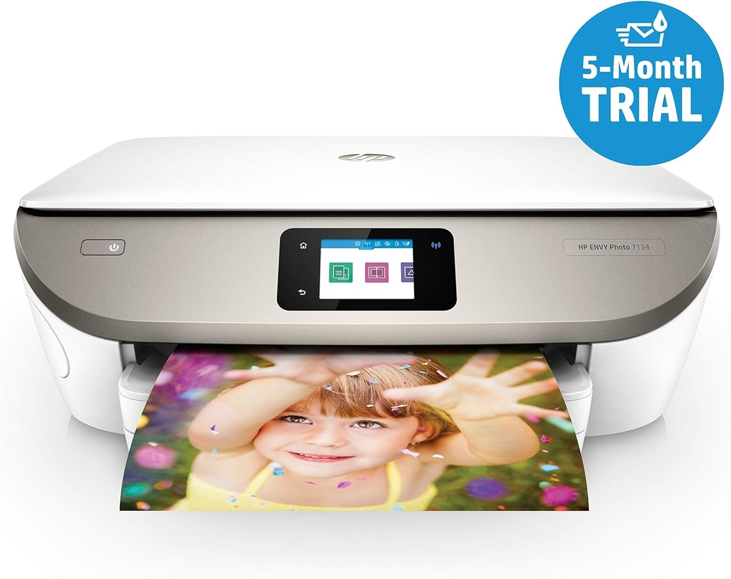 Envy Photo 7134 White All-in-One Wi-Fi Photo Printer Duplex Touchscreen