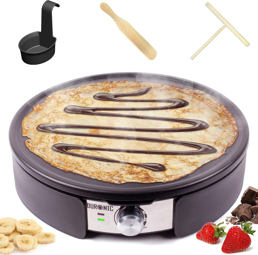 14.5" Electric Crepe & Pancake Maker 1500W Non-Stick w/ Accessories