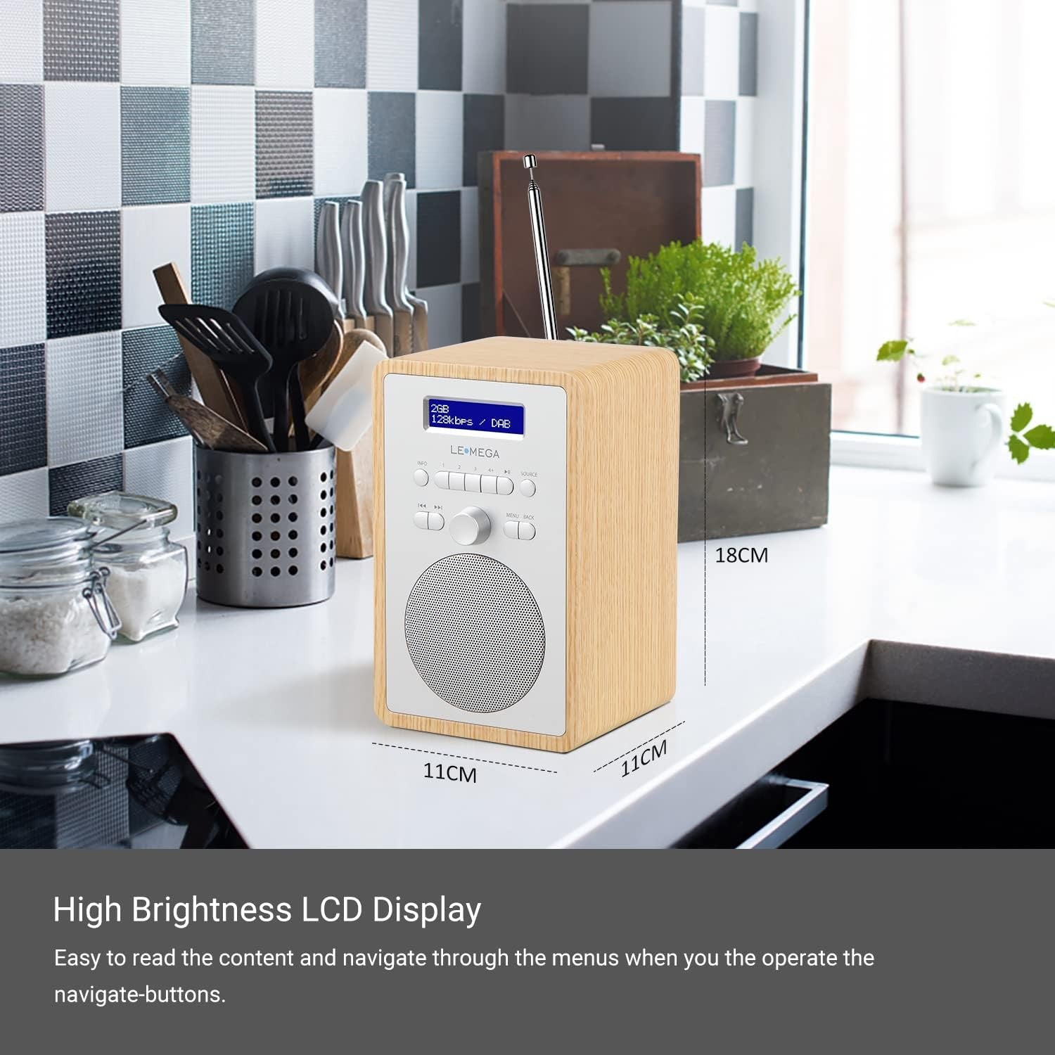 DAB DAB+ Digital Radio FM Dual Alarm Clock Sleep Timer Headphone Jack