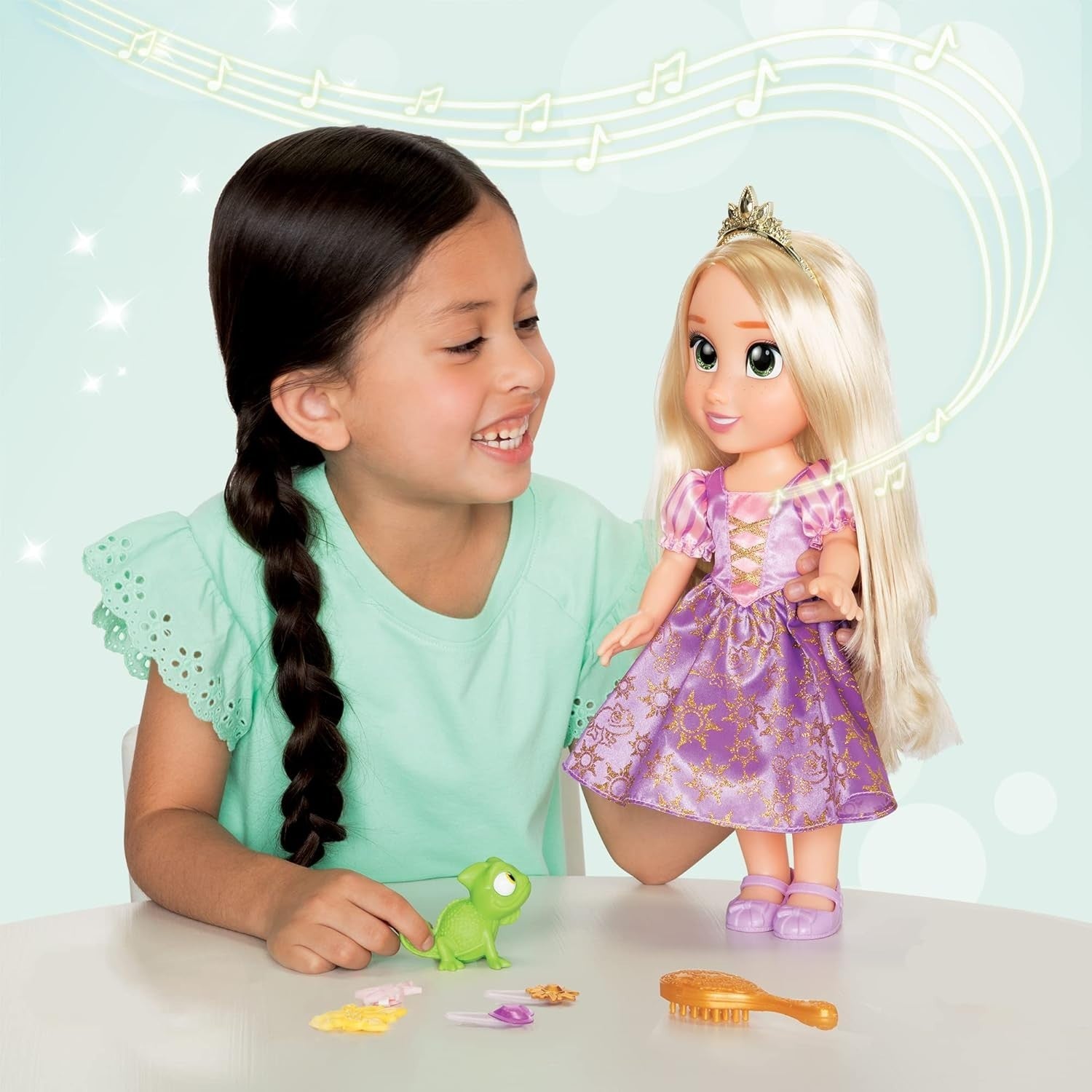 14in Singing Princess Doll Music Phrases Hair Styling Accessories Set