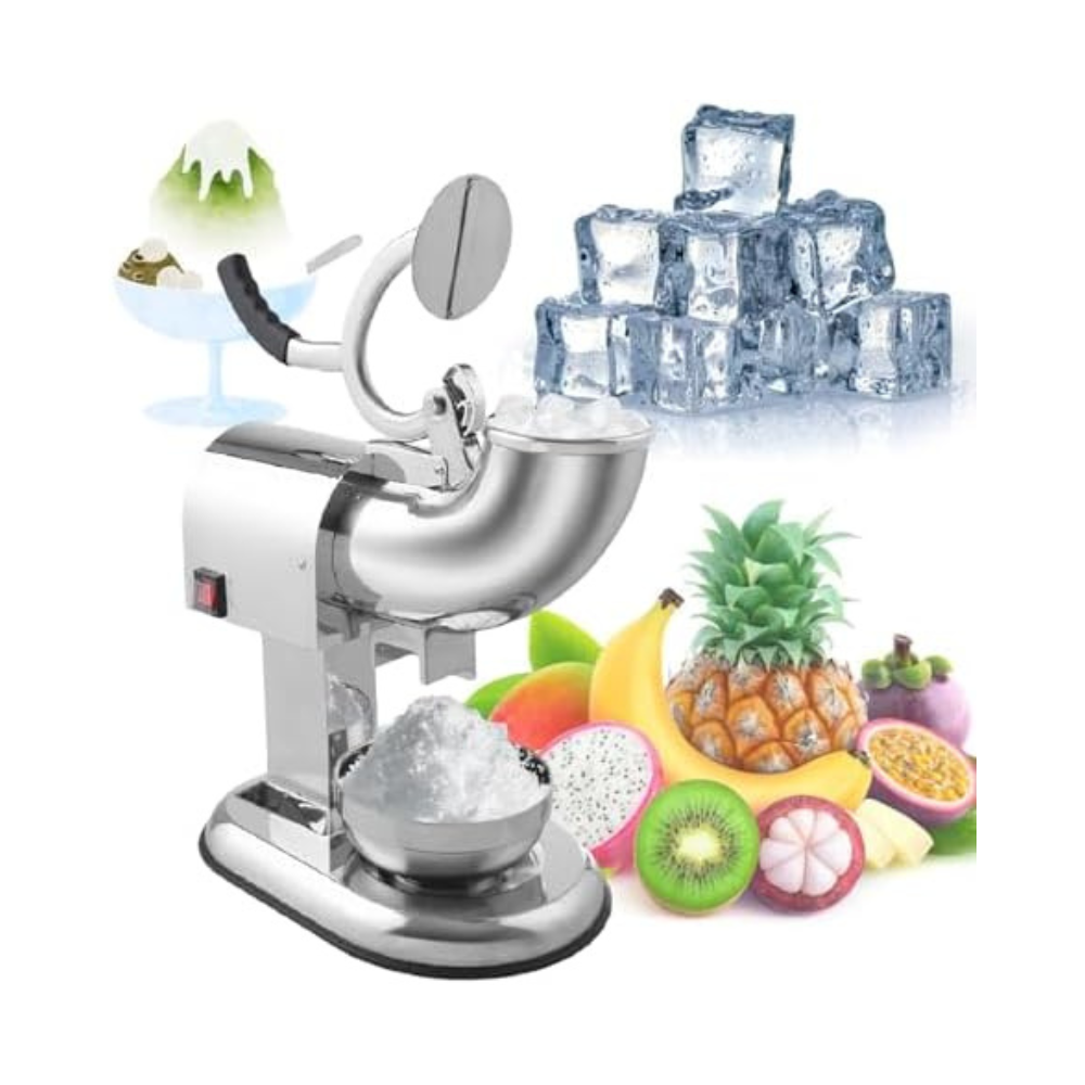 Electric Ice Crusher Slush Machine 350W Stainless Steel Dual Blade Shaver