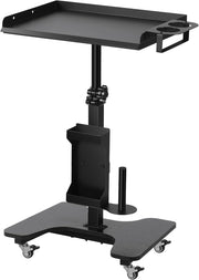 Adjustable Tattoo Tray Cart on Wheels Rolling Workstation Storage Table