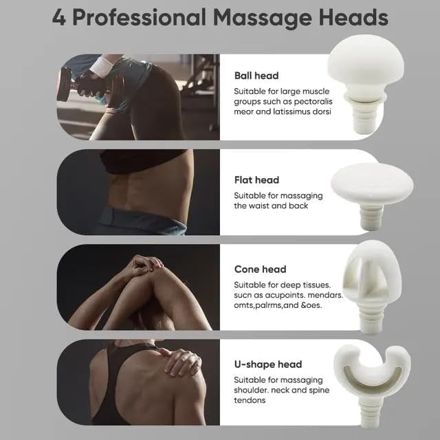 Mini Deep Tissue Massage Gun Quiet Percussion Muscle Recovery Portable USB-C