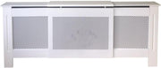 White Adjustable Radiator Cover | Modern MDF Wood Cabinet | Diamond Lattice