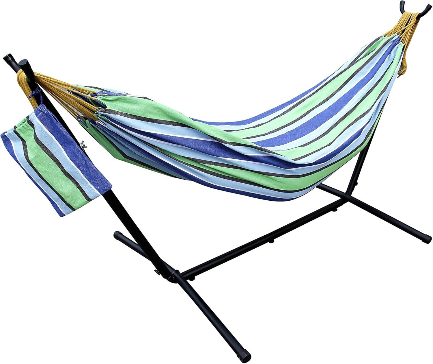 Double Cotton Hammock with Stand | 2 Person 200kg Capacity | Portable