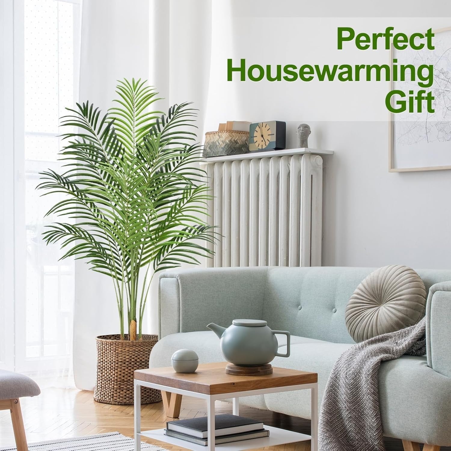 2pcs 150cm Artificial Palm Tree Faux Tropical Indoor Outdoor Home Decor Plant