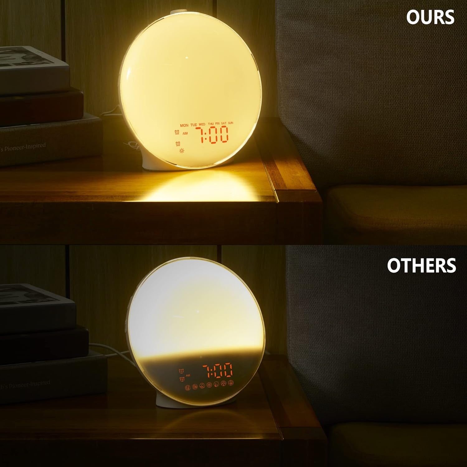 Sunrise Alarm Clock Wake Up Light FM Radio Dual Alarm Sleep Aid LED