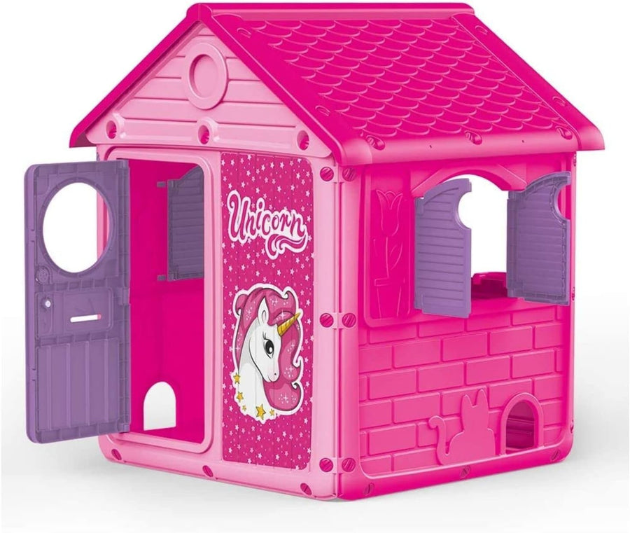Unicorn Kids Plastic Playhouse Indoor Outdoor Wendy House Pink