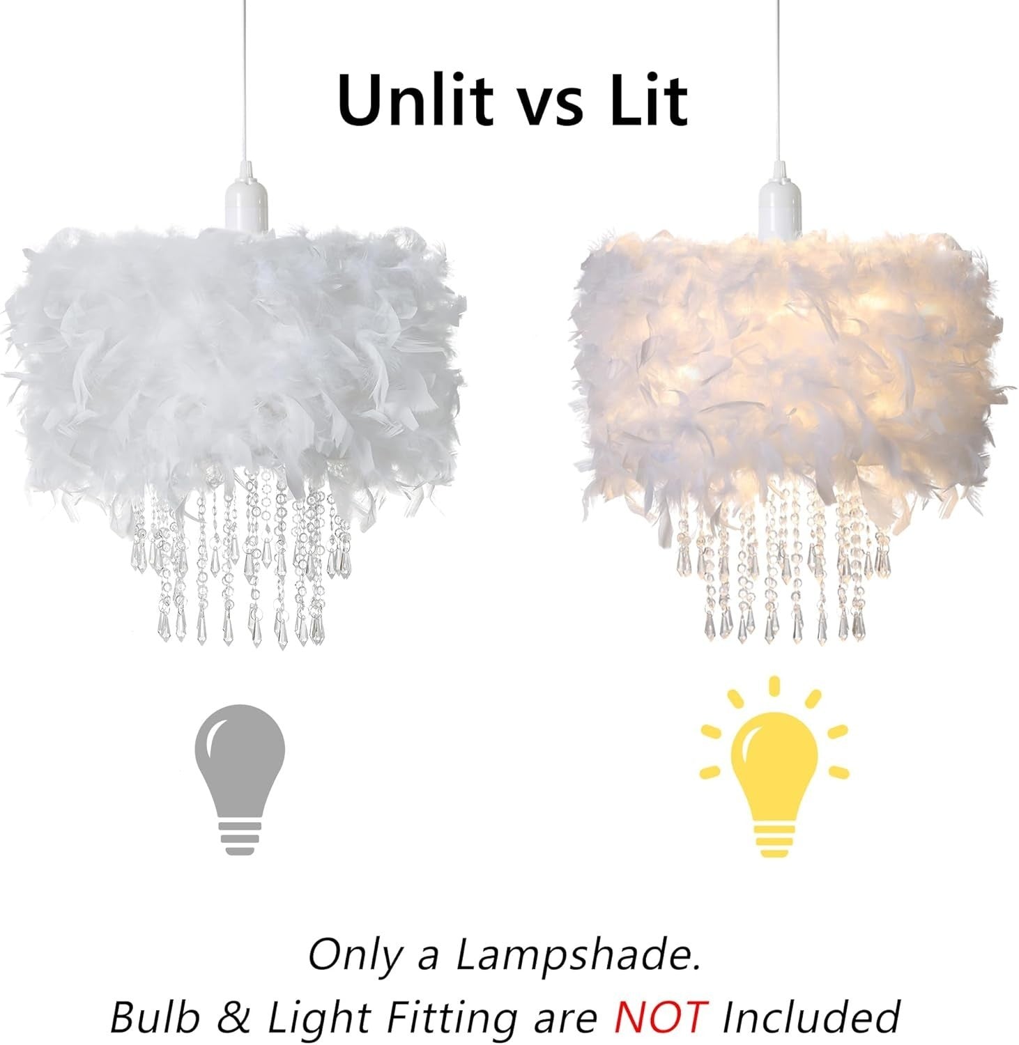 Scalloped Fabric Drum Lampshade Ceiling Pendant Modern Home Light