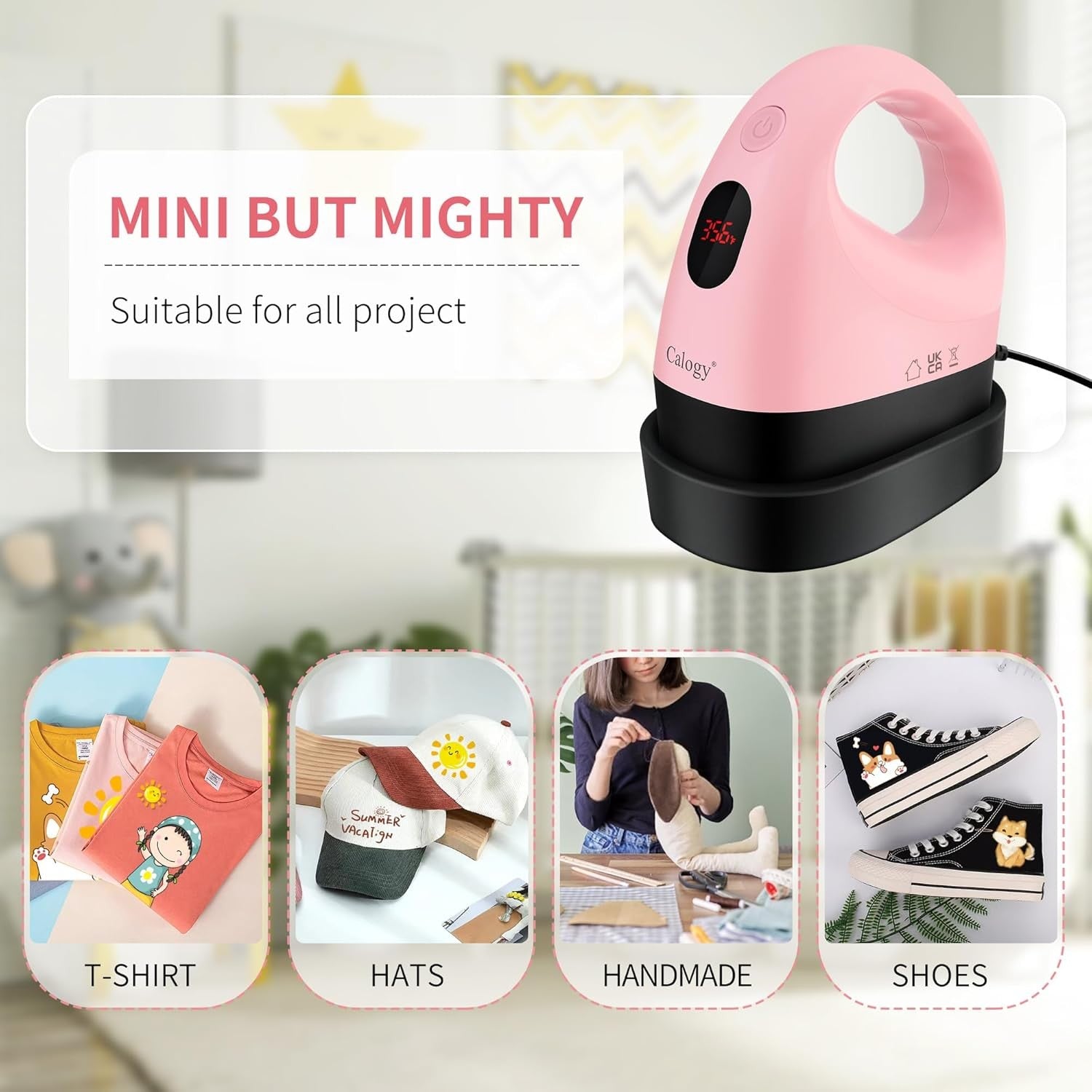 Mini Heat Press Machine Transfer Tool for T Shirts Hats Crafts