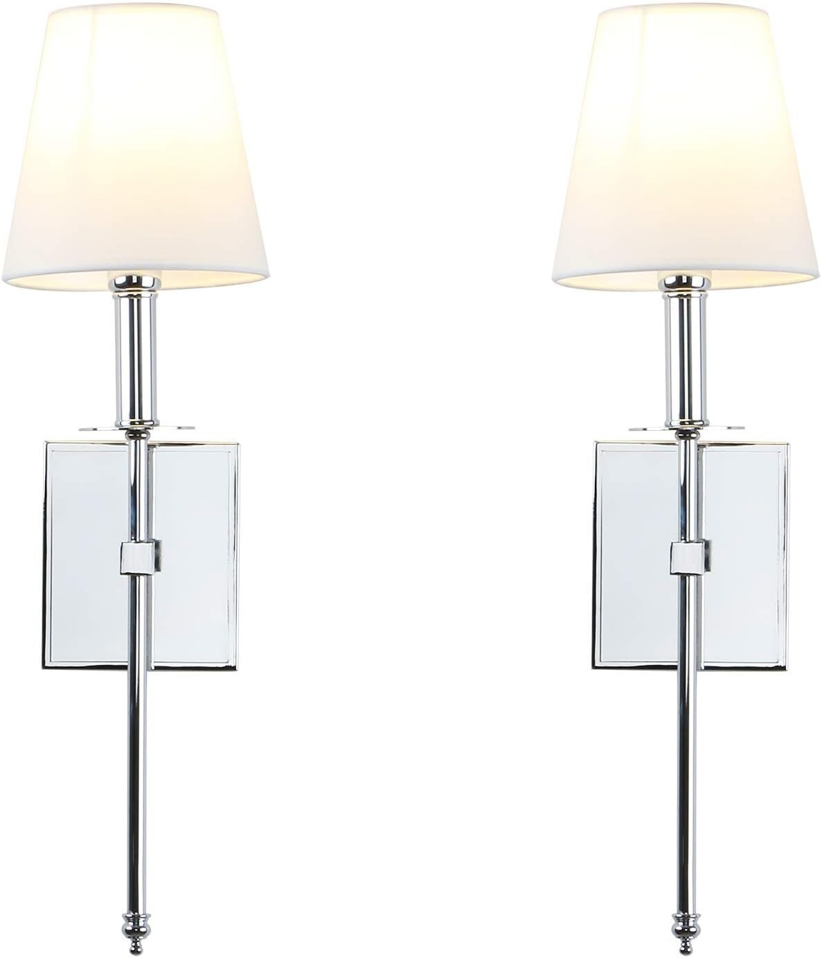 Vintage Modern Linen Wall Sconce Light with Adjustable LED Bedside Lamp