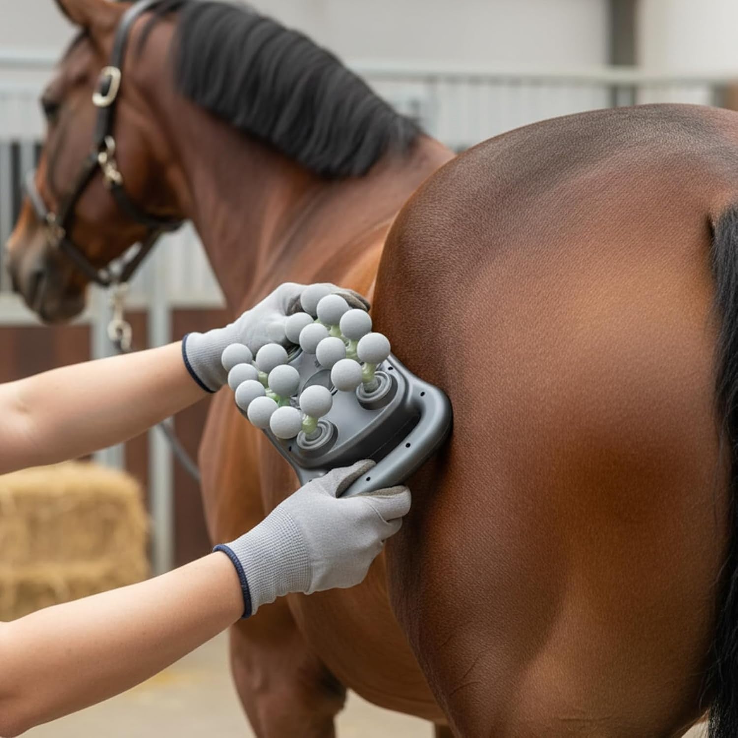Horse Muscle Massager 16 Head Deep Tissue Quiet Red Light Therapy Recovery Tool