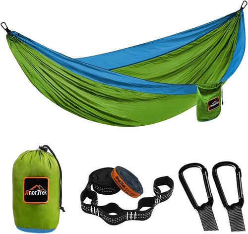 Ultralight 2-Person Camping Hammock 300x200 cm with Tree Straps & 250kg Load