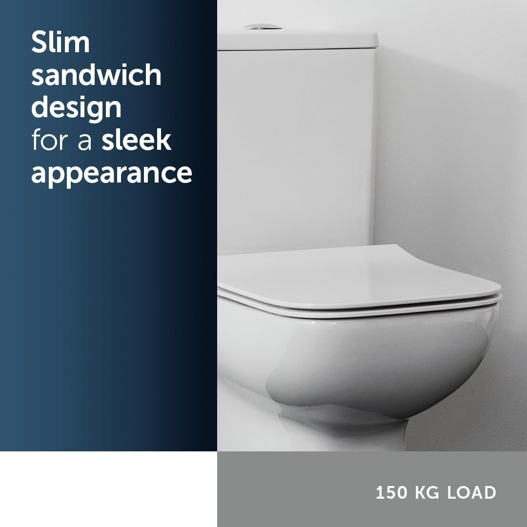 Ideal Standard i.life B WC Toilet Seat White Sandwich Soft Close Duroplast