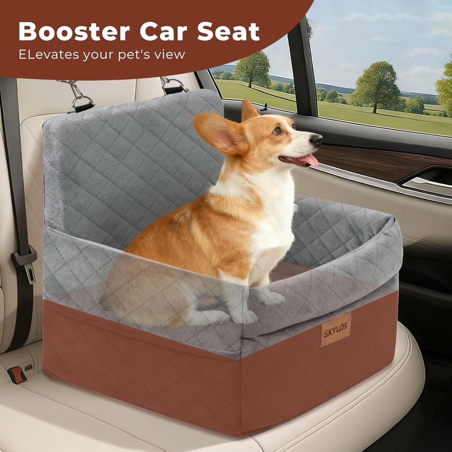 Elevated Dog Booster Seat Travel Bed Washable Carrier for Pets 16KG