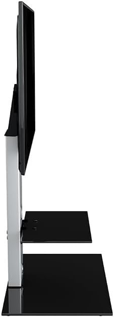 TV Floor Stand Mount for 32-65” Screens Glass Shelves Cable Tidy