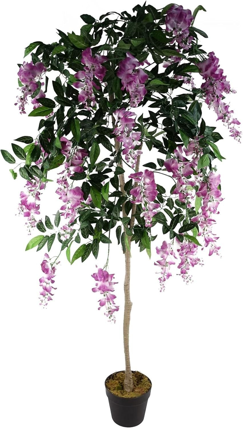 150cm Artificial Wisteria Tree with Pink Flowers in Weighted Pot Home Decoration