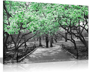 Black White Green Blossom Canvas Wall Art Modern Living Room Home Decor