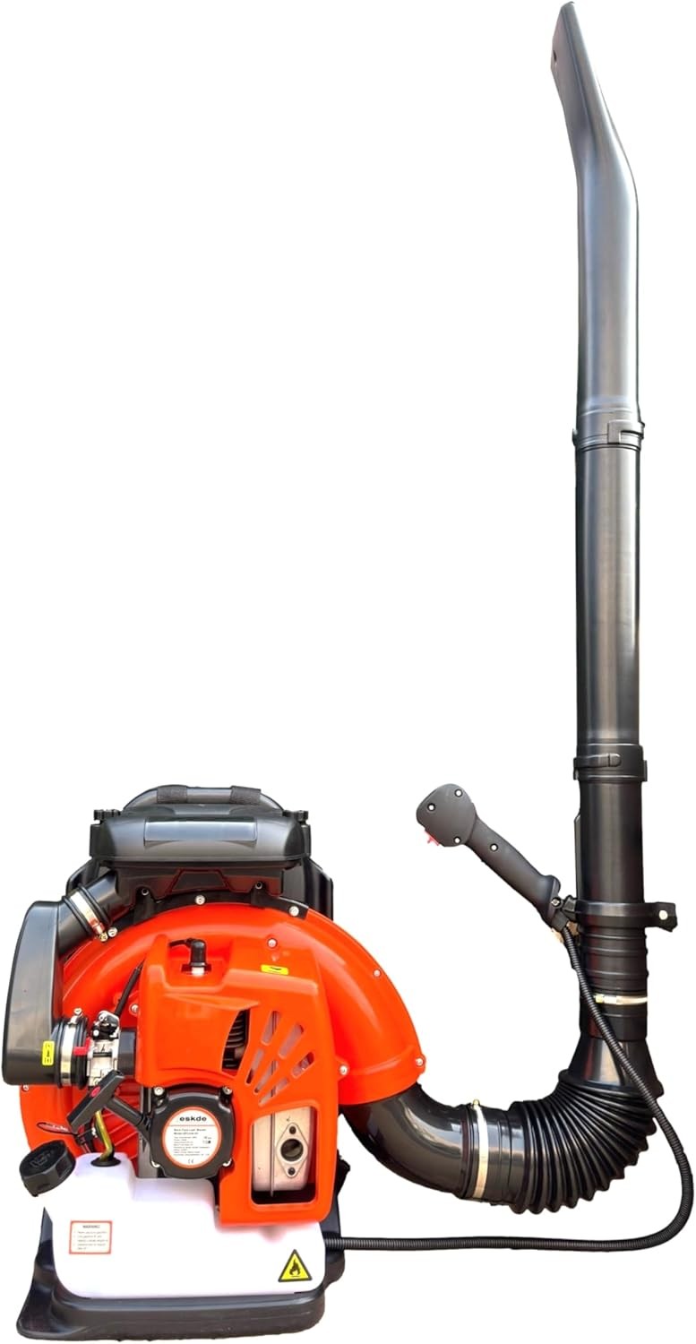 Petrol Backpack Leaf Blower 63cc 2-Stroke High Power Turbo Nozzle
