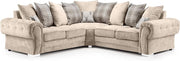 Beige 5 Seater Corner Sofa L-Shape | Soft Suede Fabric & Memory Foam Cushions