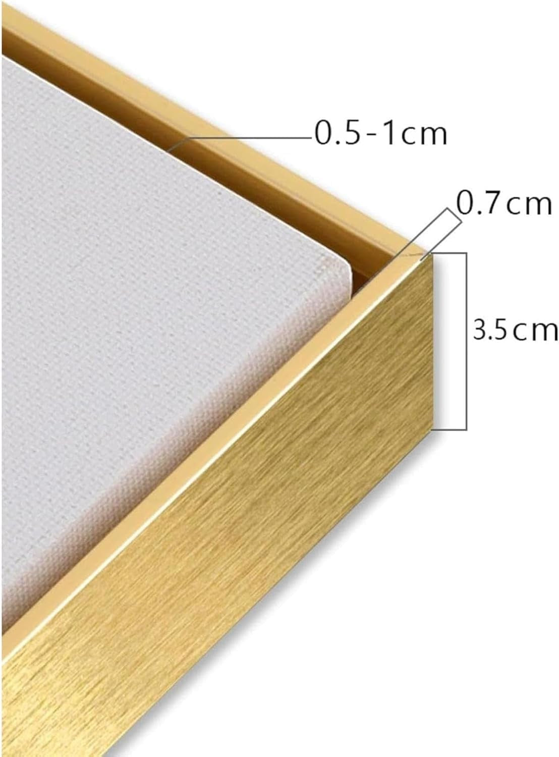 Large Abstract Canvas Wall Art Yellow Gold 50x100cm