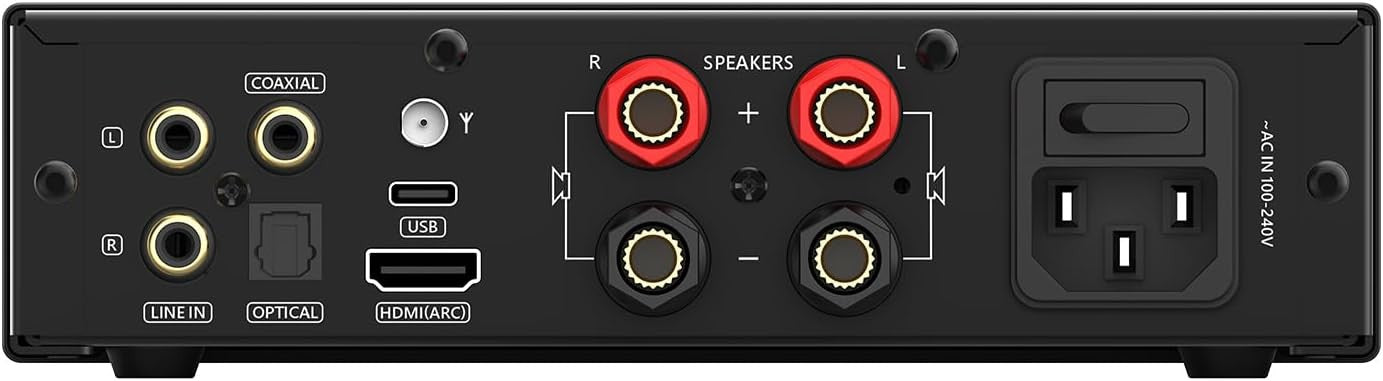 HiFi Stereo Amplifier Bluetooth 5.0 2 Channel Hi-Res